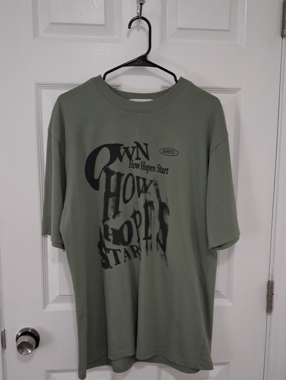 Olive Green Graphic Men’s T-Shirt - Unbranded